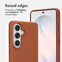 Accezz Leather Back Cover with MagSafe Samsung Galaxy S26 - Sienna Brown