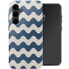 Selencia Vivid Backcover Samsung Galaxy S24 FE - Wave Vibes Classic Blue