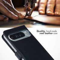 Selencia Genuine Leather Book Case Google Pixel 10 Pro XL - Black