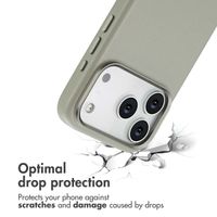 Accezz Leather Back Cover with MagSafe Apple iPhone 17 Pro - Light Grey
