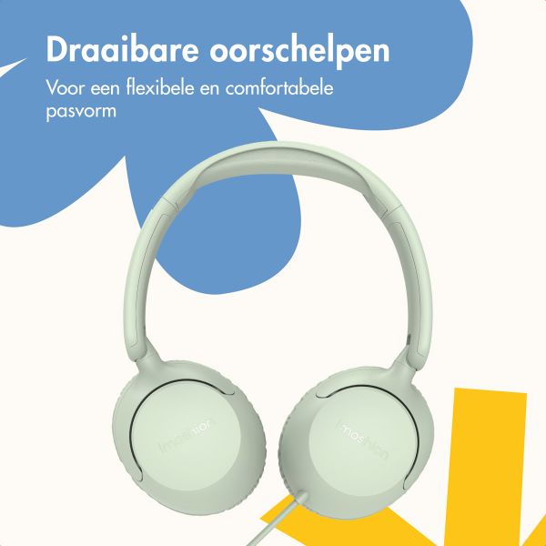 imoshion Kinderkoptelefoon met Draad - AUX kabel - Decibelbegrenzer - Mint Green