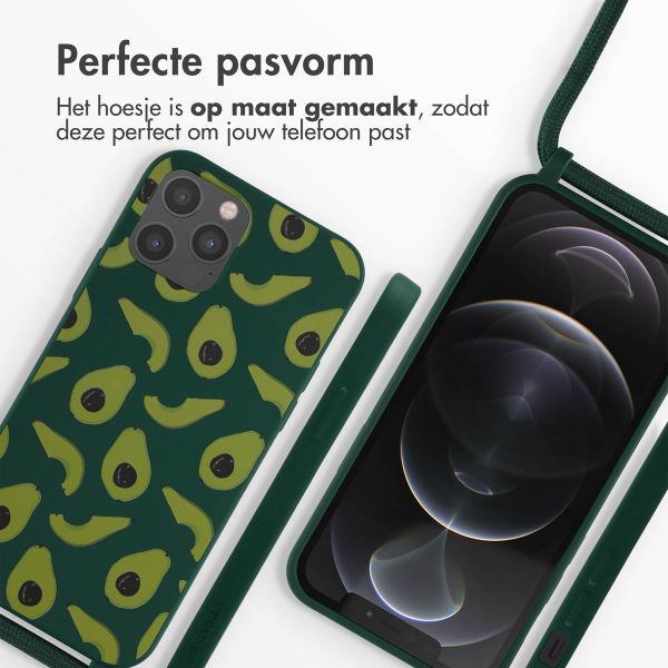 imoshion Siliconen design hoesje met koord Apple iPhone 12 (Pro) - Avocado Green