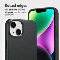 Accezz 2-in-1 Leather Bookcase with MagSafe Apple iPhone 14 - Onyx Black