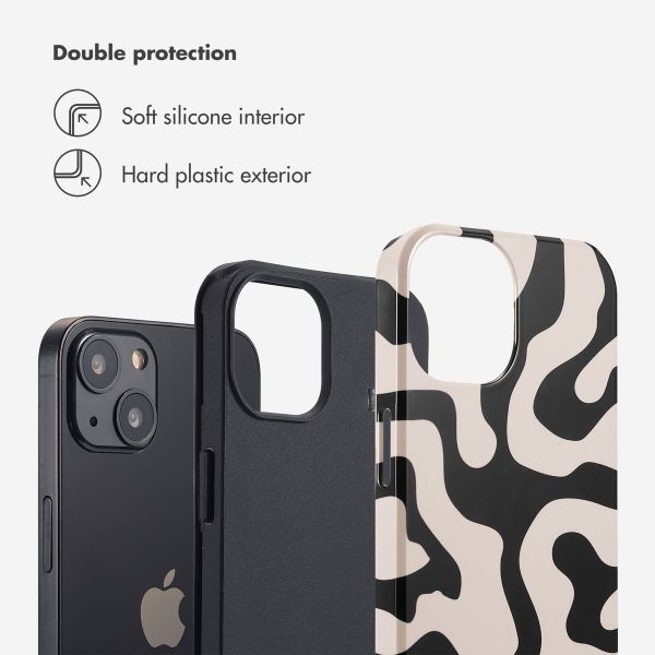 Selencia Vivid Back Cover Apple iPhone 13 - Art Wave Black