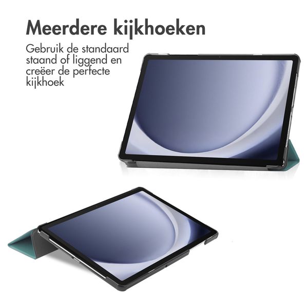 imoshion Trifold Bookcase Samsung Galaxy Tab A9 Plus - Donkergroen