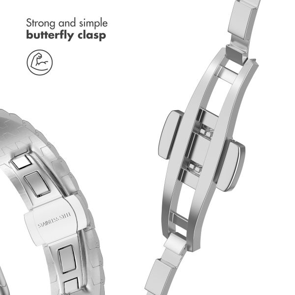Selencia Steel Dragon Band Apple Watch | 44/45/46/49 mm - Silver