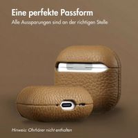 Accezz Echt Leren Case  Apple Airpods 4 - Taupe