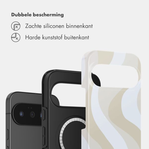 Selencia Vivid Backcover met MagSafe Google Pixel 11 Pro - Desert Waves Beige