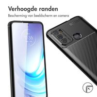 imoshion Carbon Softcase Backcover Motorola Moto G60 - Zwart