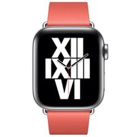 Apple Leather Band Modern Buckle Apple Watch Series 1 t/m 9 / SE (38/40/41 mm) | Series 10 / 11 (42 mm) - Maat M - Pink Citrus