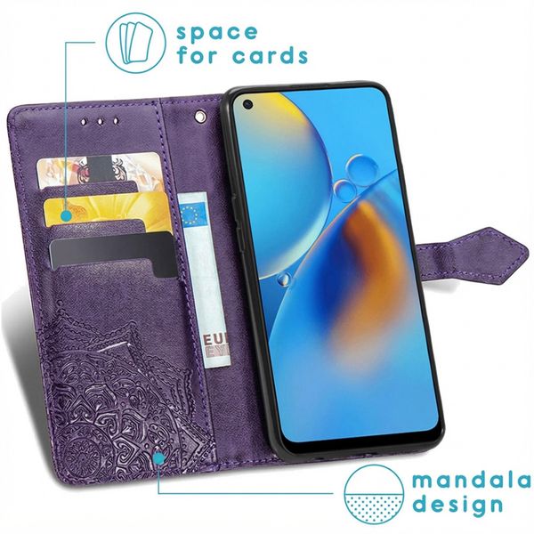 imoshion Mandala Bookcase Oppo A74 (4G) - Paars