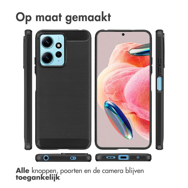 imoshion Brushed Backcover Xiaomi Redmi Note 12 (4G) - Zwart