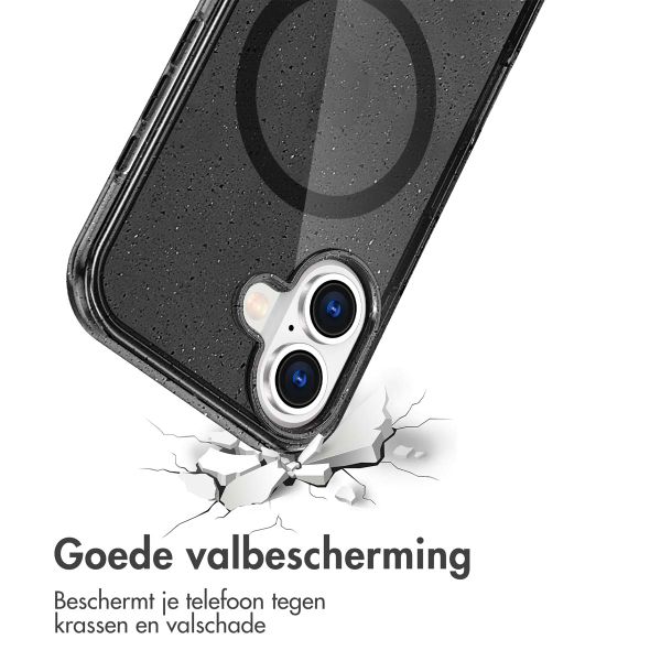 imoshion Sparkle Backcover met MagSafe Apple iPhone 16 - Glitter Zwart