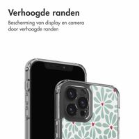 imoshion Design hoesje Apple iPhone 12 (Pro) - Bloom Love Sage Green