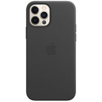Apple Leather Backcover MagSafe Apple iPhone 12 (Pro) - Black