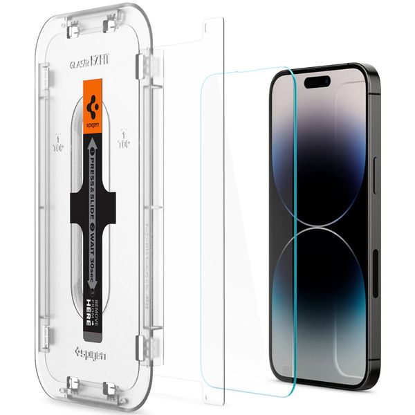 Spigen GLAStR EZ Fit Screen Protector 2 Pack + Applicator Apple iPhone 14 Pro Max