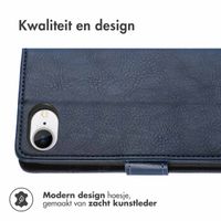 imoshion Luxe Bookcase Apple iPhone 16e - Donkerblauw