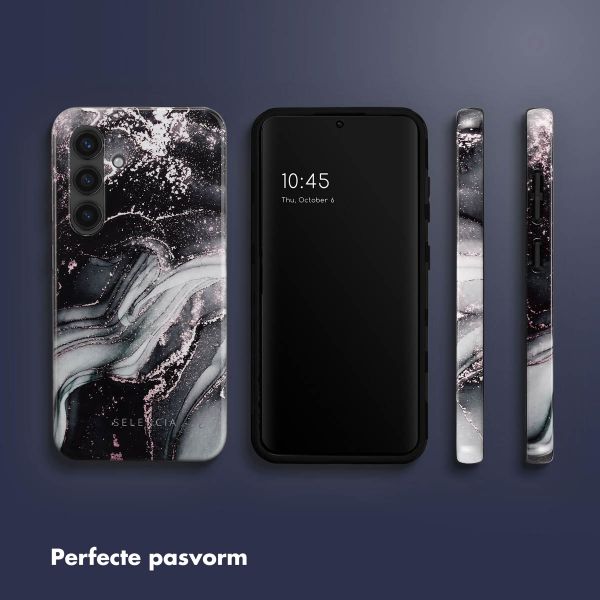 Selencia Vivid Backcover Samsung Galaxy S24 - Chic Marble Black