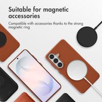 Accezz Leather Back Cover with MagSafe Samsung Galaxy S26 - Sienna Brown