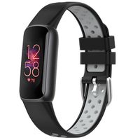 imoshion Siliconen sport bandje Fitbit Luxe - Zwart/Grijs