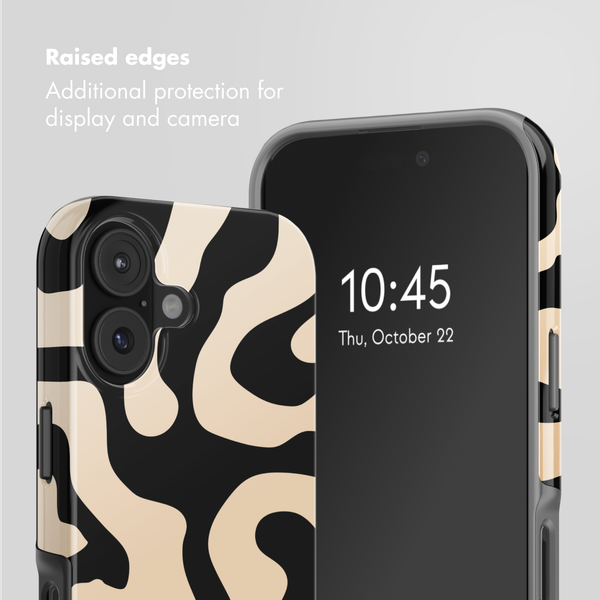 Selencia Vivid Back Cover with MagSafe Apple iPhone 17 - Art Wave Black
