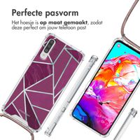 imoshion Design hoesje met koord Samsung Galaxy A70 - Bordeaux Graphic