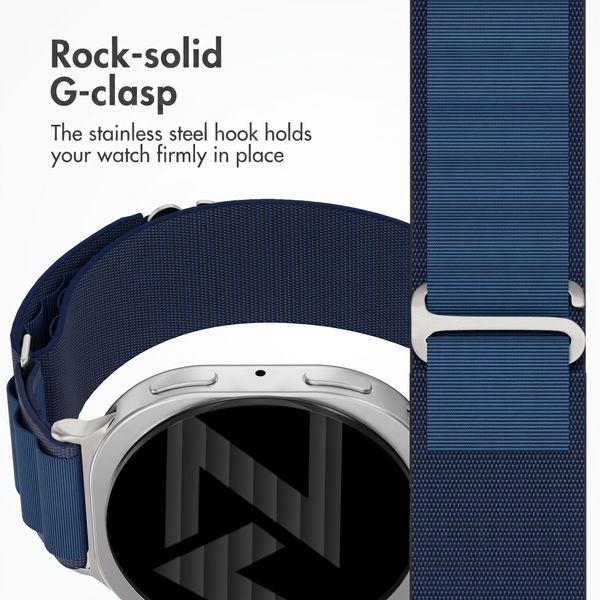 Accezz Nylon Alpine Band Samsung Galaxy Watch 9 (40/44mm) / Watch 8 (40/44mm) / Classic (46mm) - Dark Blue