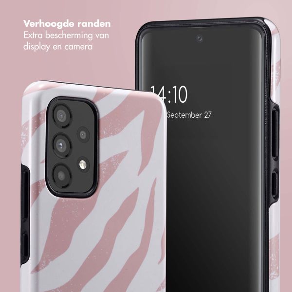 Selencia Vivid Backcover Samsung Galaxy A53 - Colorful Zebra Old Pink