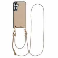 Selencia Nova Telefoonhoes met Koord en Pashouder Samsung Galaxy S24 Plus / S25 Plus - Beige