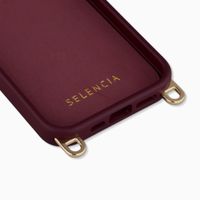 Selencia Rivièra MagSafe Backcover met afneembare haakjes Apple iPhone 17e / 16e - Bold Burgundy