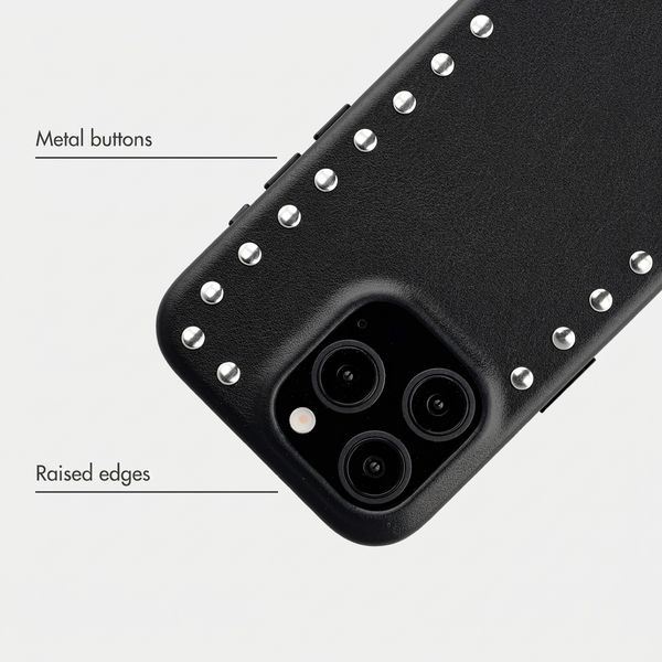 Selencia Studs Back Cover with MagSafe Apple iPhone 15 Pro - Velvet Black