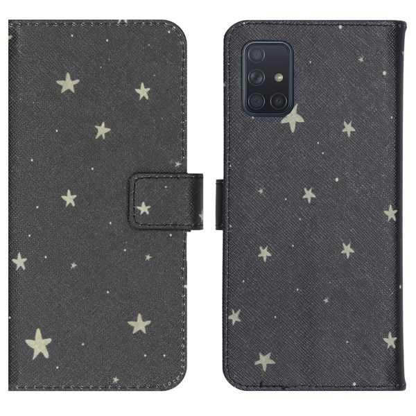 imoshion Design Softcase Bookcase Samsung Galaxy A71 - Stars Gold