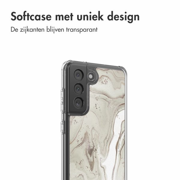 imoshion Design hoesje Samsung Galaxy S21 FE - Sandy Marble