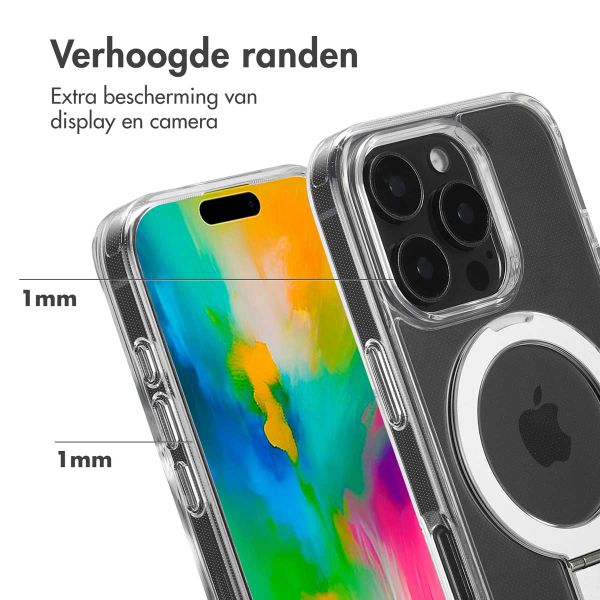 Accezz Ring Stand Backcover met MagSafe Apple iPhone 16 Pro Max - Transparant