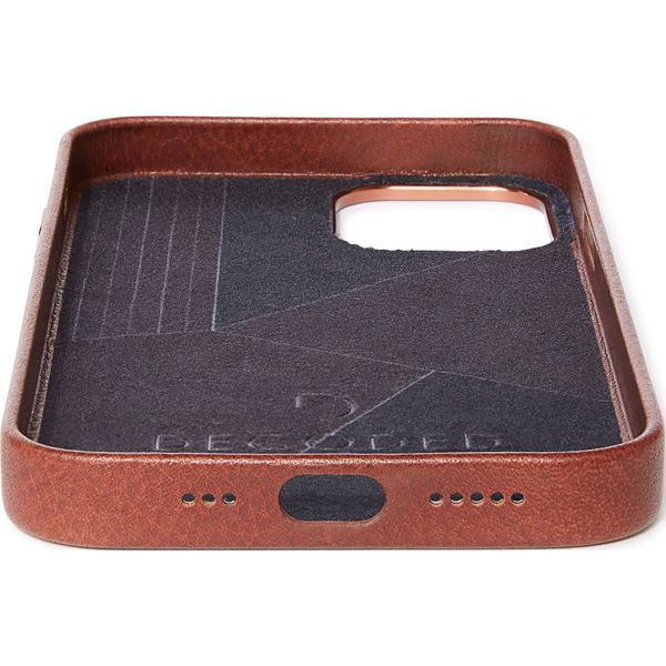 Decoded Leather Backcover MagSafe iPhone 12 Pro Max - Bruin