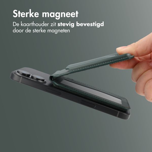 Accezz Magnetische Leren Wallet met standaard - Geschikt voor Apple Find My - Cedar Green