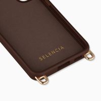 Selencia Rivièra MagSafe Backcover met afneembare haakjes Samsung Galaxy S22 - Choco Brown