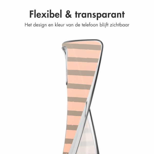 imoshion Design hoesje Samsung Galaxy A52(s) (5G/4G) - Striped peach reverse