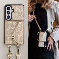 Selencia Sera Phone Case with Cord and Envelope Card Holder Samsung Galaxy S26 - Champagne