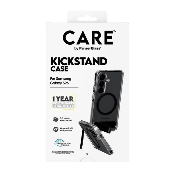 CARE by PanzerGlass Urban Explorer Transparante MagSafe backcover met Kickstand Samsung Galaxy S26 - Transparant