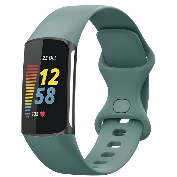 imoshion Siliconen bandje Fitbit Charge 5 / Charge 6 - Maat L - Olijfgroen