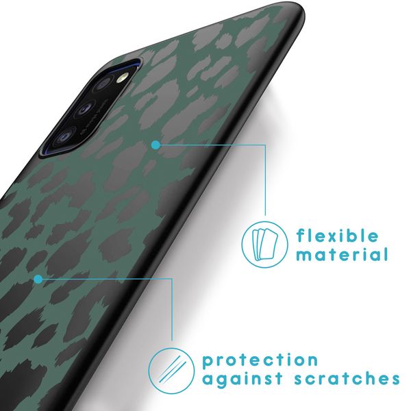 imoshion Design hoesje Samsung Galaxy A41 - Green Leopard