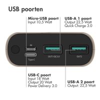 imoshion Powerbank 20.000 mAh - Quick Charge en Power Delivery - Sandstone