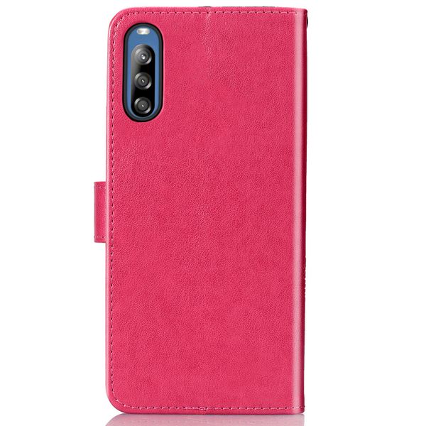 Klavertje Bloemen Bookcase Sony Xperia L4 - Fuchsia