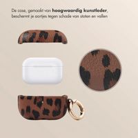 Selencia Sabi Case met panterprint  Apple Airpods Pro / Pro 2 - Mocha Brown