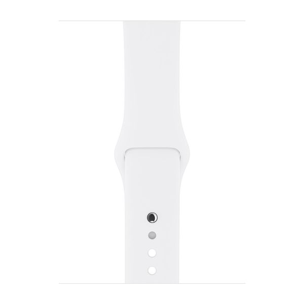 Apple Sport Band Apple Watch Series 1 - 9 / SE (38/40/41 mm) | Series 10 / 11 (42 mm) - Maat M/L - Wit