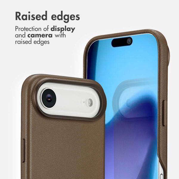 Accezz Leather Back Cover with MagSafe Apple iPhone Air - Coffee Brown