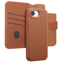 Accezz Leather Bookcase 2-in-1 met MagSafe Apple iPhone 16e - Sienna Brown