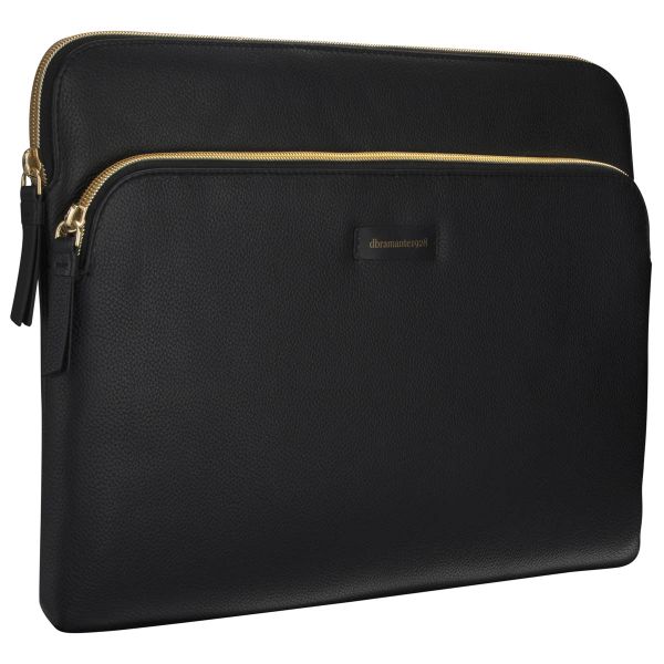 dbramante1928 Paris+ Sleeve - Laptop hoes 14 inch - Echt leer - Apple MacBook Pro 14 inch - Night Black