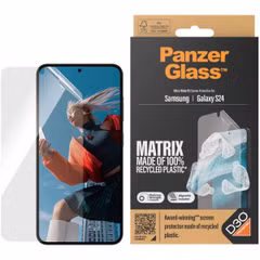 PanzerGlass Matrix Recycled Ultra-Wide Fit Anti-Bacterial Screenprotector incl. applicator Samsung Galaxy S24